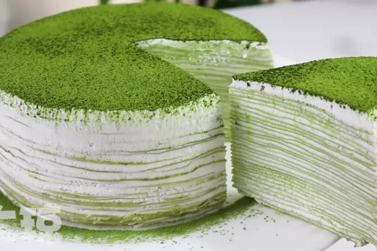 Kue Mille Crepes Matcha. | Resep Kue Mille Crepes Matcha Untuk Kamu