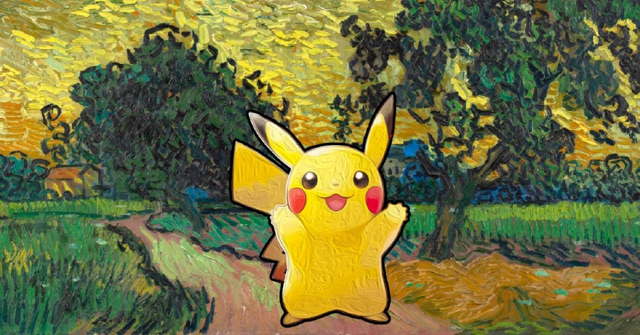 Lukisan Pokémon meniru gaya Van Gogh