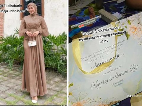 Wanita Kecewa Lihat Baju Bridemaidnya