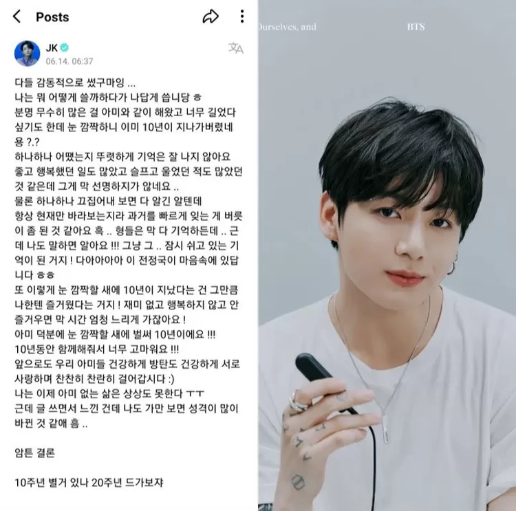 Jungkook BTS Menulis Surat Untuk Fans