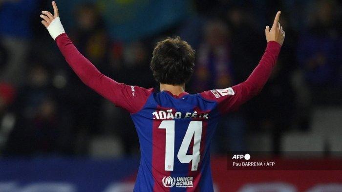 Joao Felix Merayakan Gol Saat Melawan Atletico